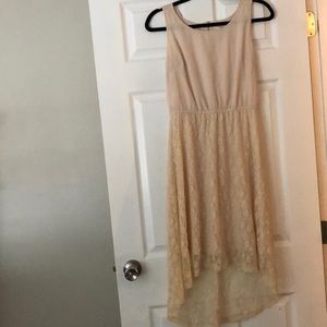 High low ivory lace dress